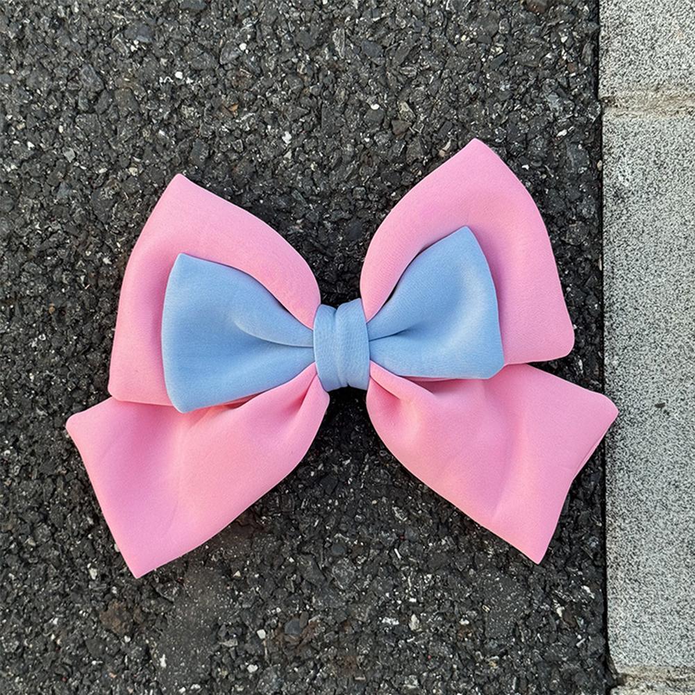 Мотоциклетный шлем с двухцветным бантом, украшением для электрического велосипедного шлема, аксессуары для украшения кузова автомобиля, бант для девушек и женщин