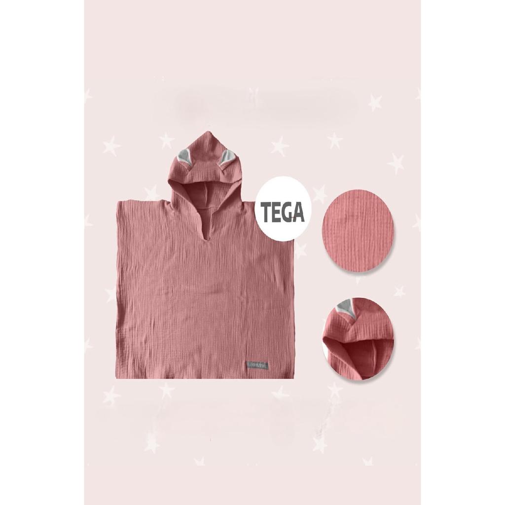 Органический 100% хлопок, 4 слоя муслина с капюшоном, пляжный детский детский халат-пончо, банное полотенце