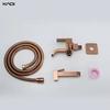 Rose Gold Portable Brass Bidet Sprayer Set Modern Handheld Wall-Mounted Vertical Spray Toilet Bidet 3-Year Hotel Kitchen