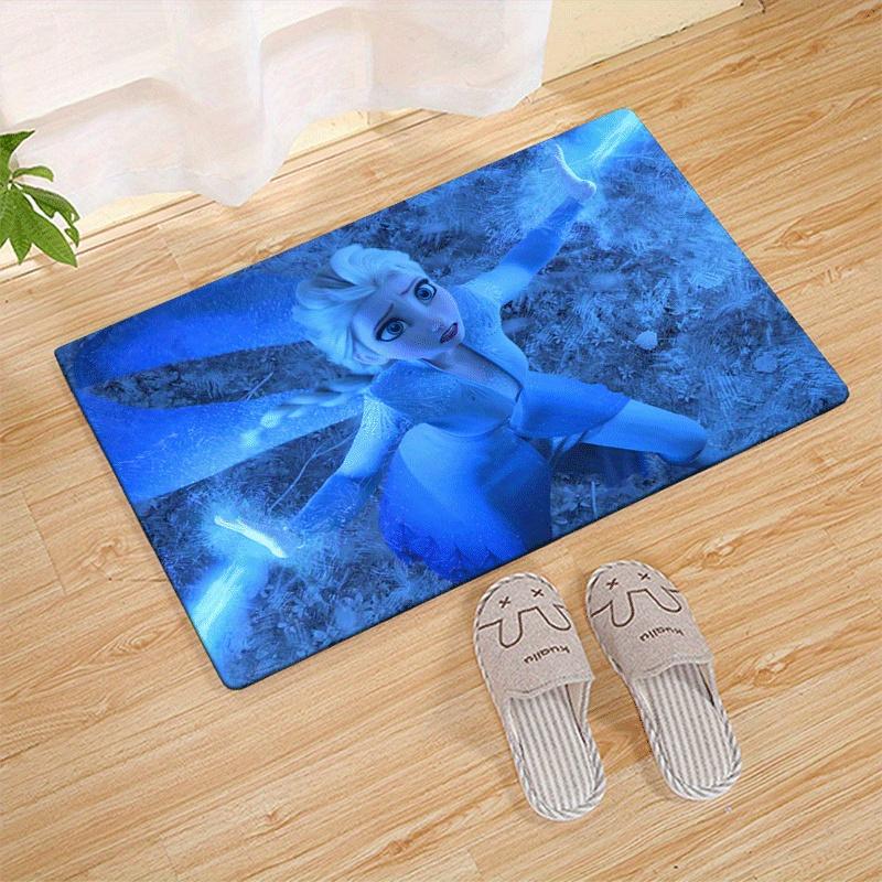1pc Frozen Pattern Area Rug Soft Flannel Floor Mat for Living Room,Office,Bedroom and Carpet