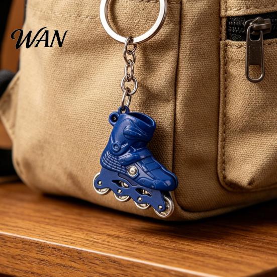 Restored 3D Roller Skate Pendant Zinc Alloy Keychain Pendant, Simulated Shape Gift Key Ring, Multiple Colors Practical Hanging Charm