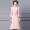 Zhili Elegant Two-Piece Look Thickened Dress for Women - Mid-Length Spring & Autumn Hip Skirt