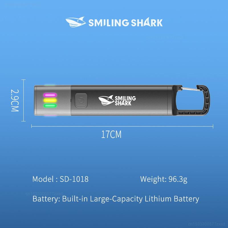 SMILING SHARK Светодиодный фонарь с зумом, высокая яркость, боковой заливающий свет, перезаряжаемый через USB‑C, водонепроницаемый фонарик SD‑1018