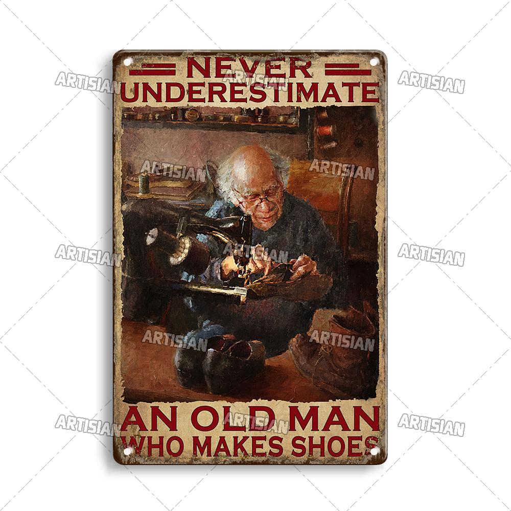 Artisian Job Metal Sign Work Tin Poster Police Accountant Scientist Writer Shoemaker Decorative Plate Wall Decor Garage Bar Pub
