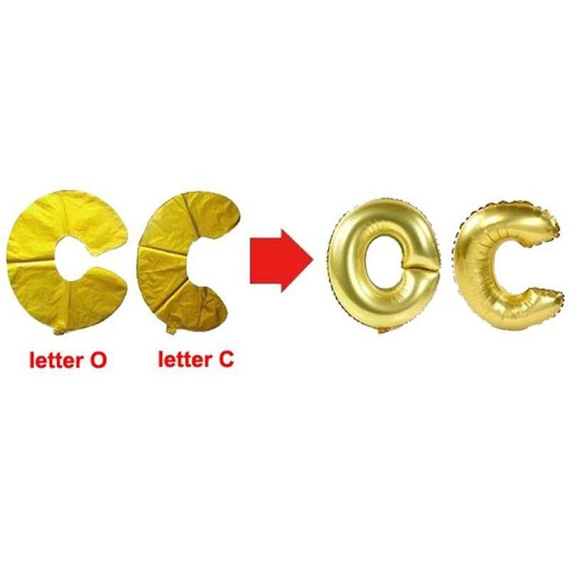 Роскошные 16-дюймовые золотые и серебряные надувные шары-буквы и цифры для праздников