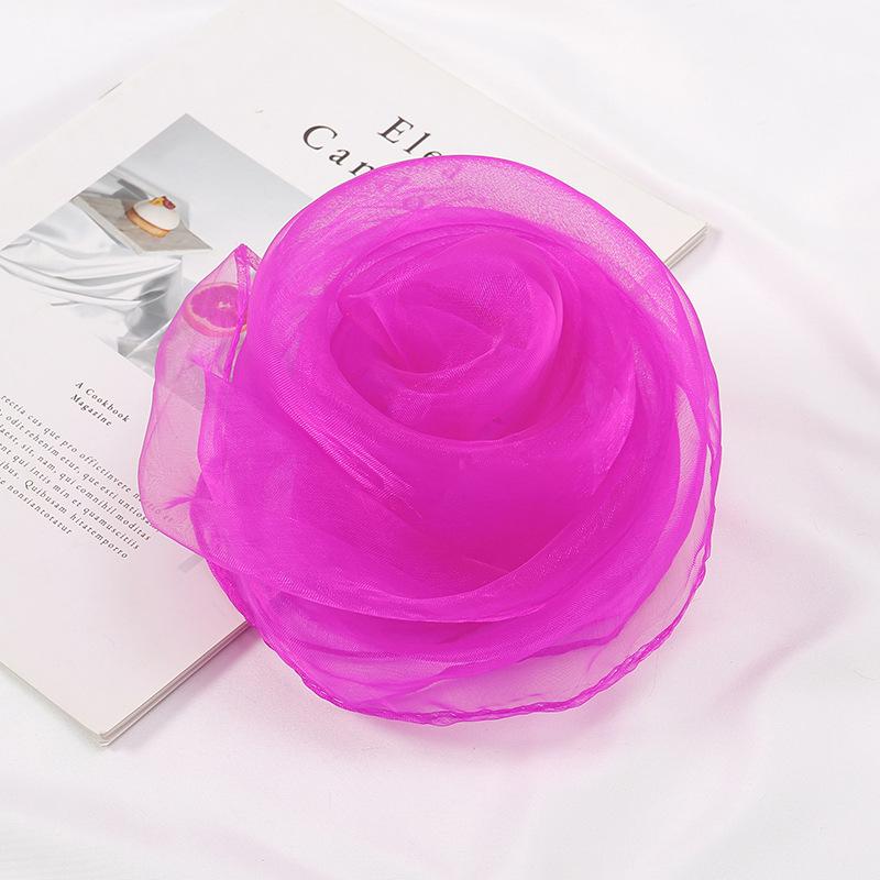 Performing Dance Scarves Square Scarves Music Teaching Aids Candy Colored Solid Color Scarves