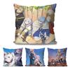 Animation Frieren Beyond Journeys End Pillow Case Square Pillow Bedroom Sofa Leisure ComfortCarLiving Room Home Decoration 40X40