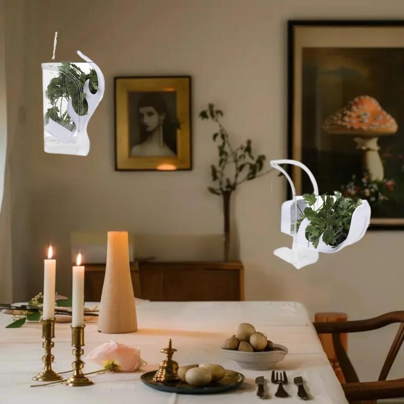 1Pieces Herb Crisper Saver Container Refrigerator Side Opening Container Herb Vegetable Keeper Fresh Bottle Outdoor Tableware