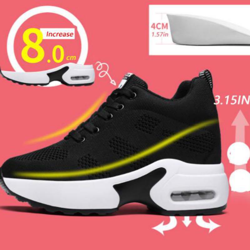 Женские модные легкие кроссовки, увеличивающая обувь, уличная повседневная дышащая обувь, студенческая обувь