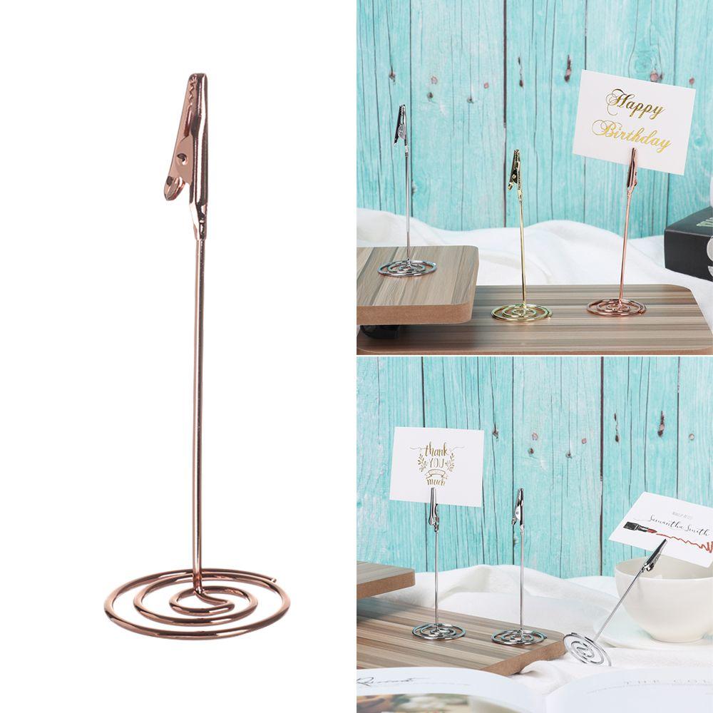 Supplies Rose Gold Desktop Decoration Photos Clips Clamps Stand Table Numbers Holder Place Card