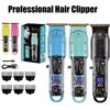 T9 Rechargeable Hair Clippers Transparent Professional Clippers Electric Hair Trimmers For Men Cordless Hair Cut Machine