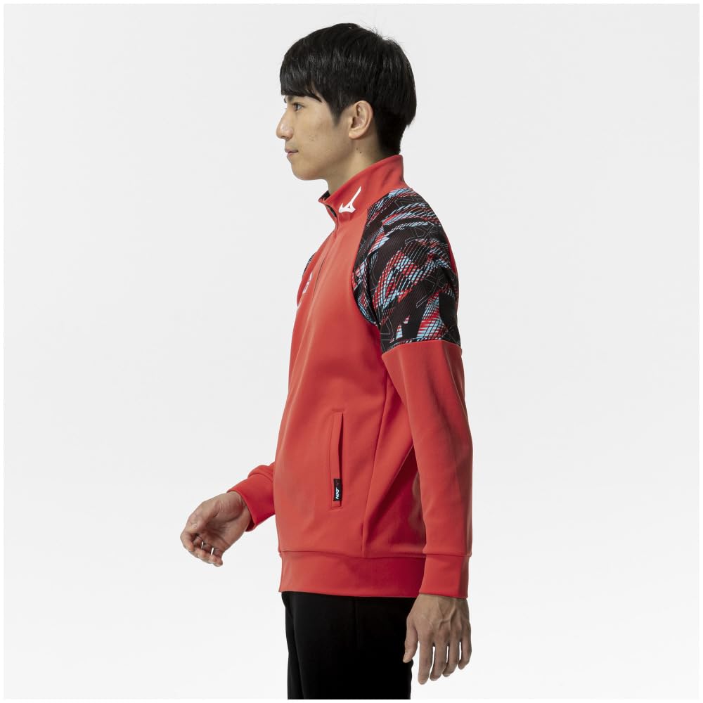 Training Wear Jacket Sweat Absorbent Quick Drying Sports 32JCC210 Poppy Red [Mizuno] Warm-up