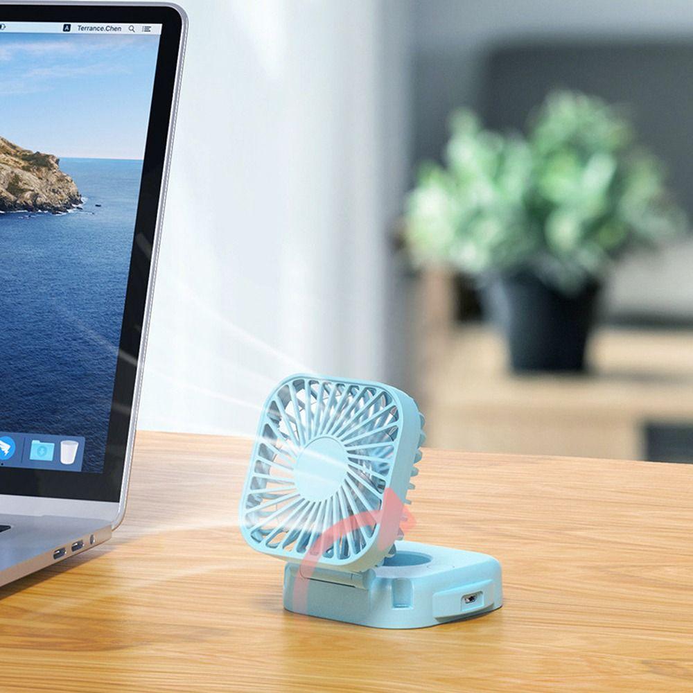 Регулируемый портативный ручной вентилятор с зеркалом для туалетного столика, подвесной вентилятор на шею для домашнего хозяйства, общежития