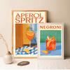 Cartoon Fruit Juice Mojito Aperol Spritz Classic Movie Posters Waterproof Paper Sticker Coffee House Bar Decor Art Wall Stickers