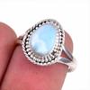 Natural Republic Larimar Gemstone 925 Sterling Silver Jewelry Ring Size 6.5 C6l97