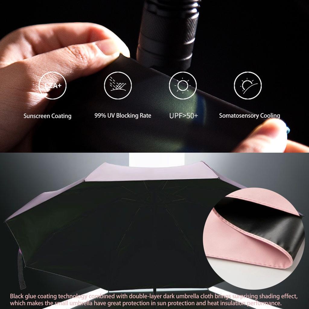 Sun Umbrella Folded Ultra Light Six Bone With Box Sun Protection UV Protection Sun Shade Sunshine Rain Dual Purpose