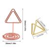 10pcs Metal Triangle Place Card Holders Photo Clip Stands Wedding Table Number Name Sign Stand for Wedding Birthday Party Home D