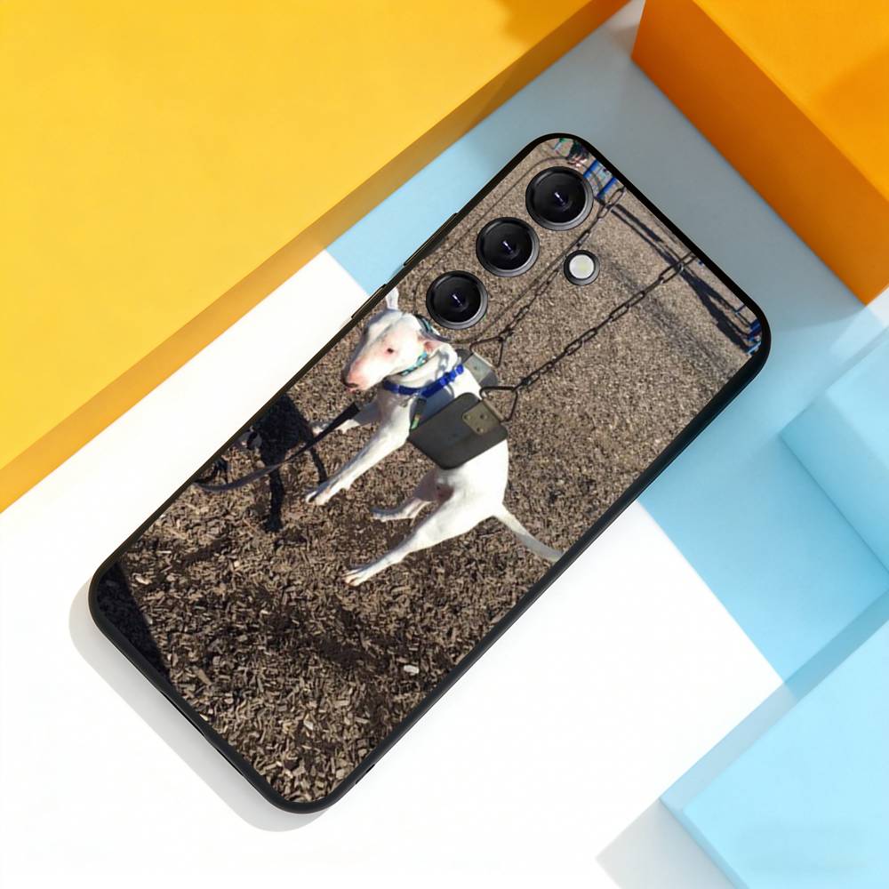Bull Terrier Dog Pet For Samsung Galaxy A 73,72,51,53,52,71,22,5G,Note,J7,8,9 Soft Black Cover Phone Case