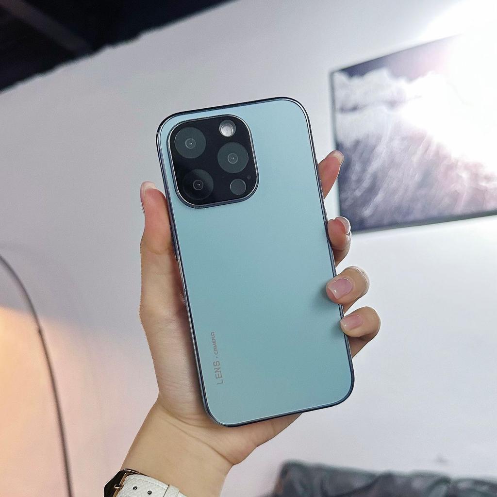 Electroplated Matte Finish Suitable for Apple 16promax Phone Case IPhone15 Lens Film 14PC Full Package 13 Protective Case