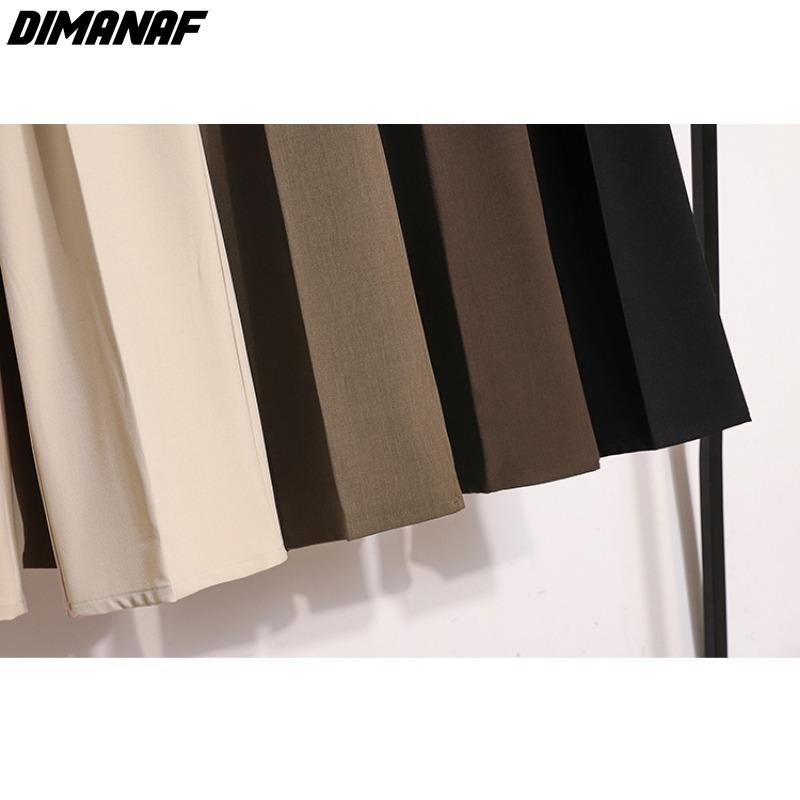 DIMANAF 2024, новинка, большие размеры, весенне-летние длинные брюки, женские свободные повседневные однотонные брюки с эластичной резинкой на талии, широкие брюки