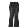 Womens Low Rise Distressed Flared Denim Pants Casual Vintage Style Jeans