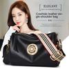 Leather Women's Bag New Simple Fashion Wide Strap Single Shoulder Crossbody Bag