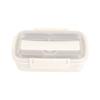 Lunch Box 4 Compartments Design 304 Stainless Steel Matching Tableware Portable Lunch Containers for School Office White
