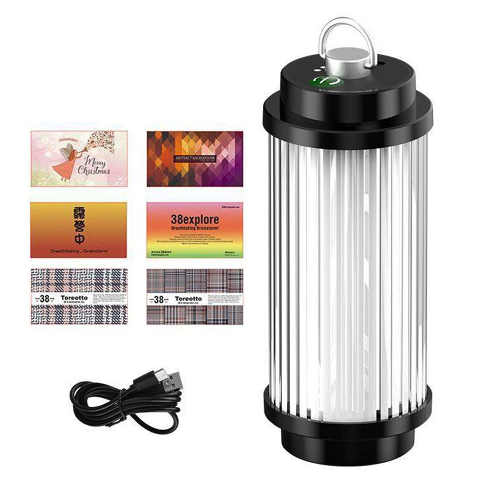 LED Magnetic Camping Lantern 5 Light Modes Hanging Tent Light Type C Charging Multifunction Desktop Light for Outdoor Activities
