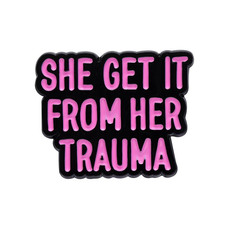 Creative European Style Colorful Letter Brooch Unique Minimalist Metal Badge Accessory