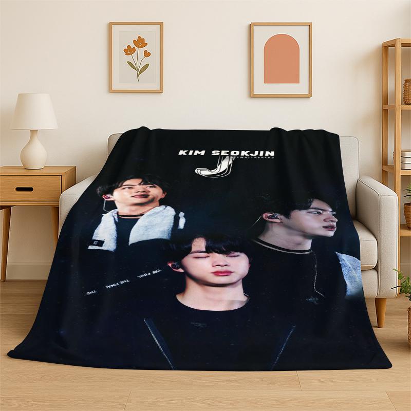 Kpop B-BTS Ким Сок Джин Певец Фланелевое одеяло Мягкое теплое плед для спальни гостиной кровати путешествия кемпинга пикника подарок