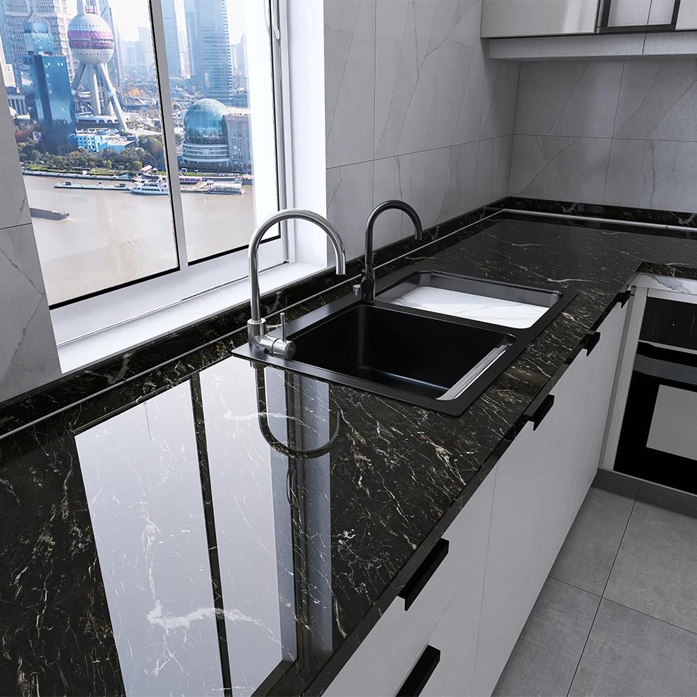 Наклейки для плитки Водонепроницаемые и маслостойкие Кухонные Высокотемпературостойкие Ремонт Самоклеящиеся Обои для столешницы шкафа