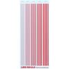 Sankomark Industries Leptogida Water Transfer Line Decals for Plastic Models, Red, 9 X 21cm, G-22