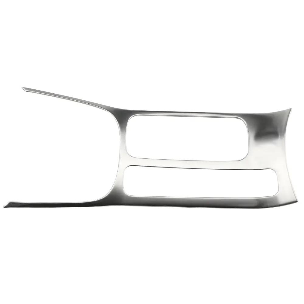 Car Water Cup Holder Panel Cover for Hyundai Kona Kauai 2017 - 2022 LHD Center Console Trim Stainless Steel Sticker Accessories