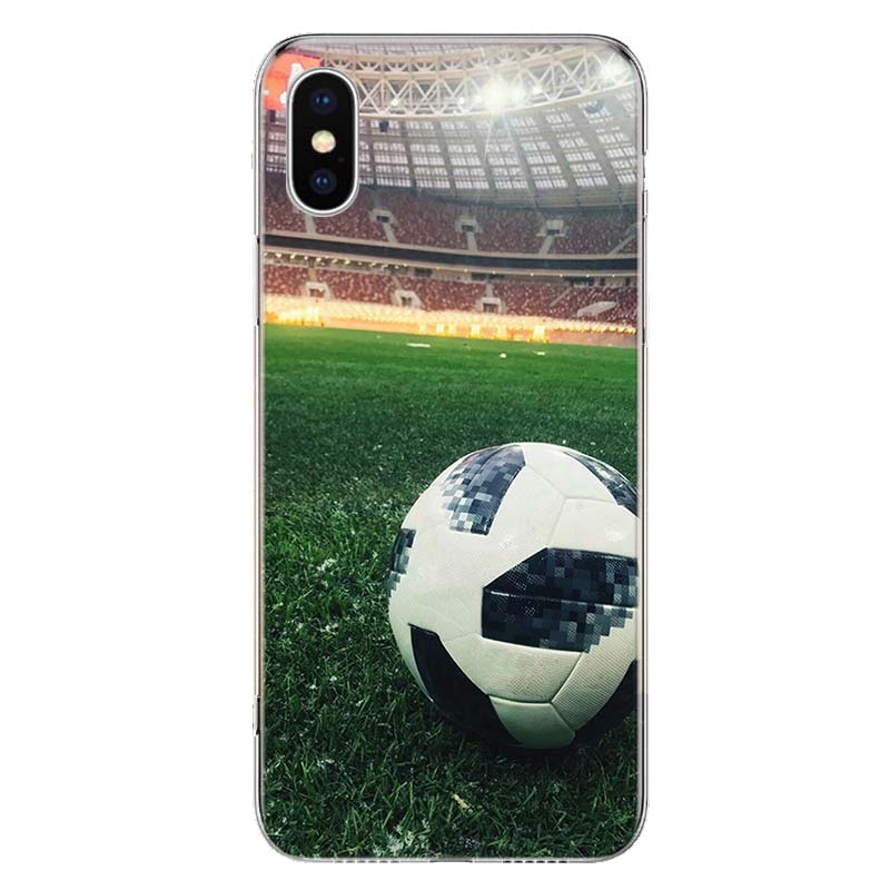 Чехол для телефона с дизайном футбольного мяча для Apple iPhone 11 12 13 14 Pro 7 XR X XS Max 6 6S 8 Plus + Mini 5 SE Print Soft