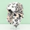 Leopard Pattern Thunderbolt Hat Female Winter Thickened Warm Imitation Rabbit Fur Plush Ear Protection Hat Snow Country Cold Hat Men