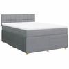 Maison Exclusive - Sommier à lattes de lit avec matelas Gris clair 140x190cm Tissu