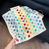 Spring and summer new Korean fashion sweet polka dot simulation silk small square scarf women's thin sunscreen silk scarf decorative small scarf