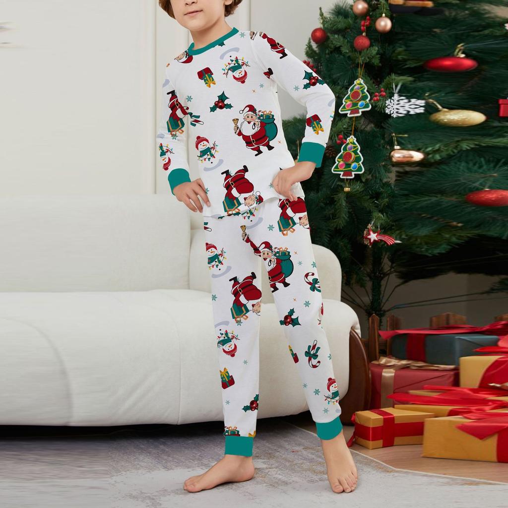 Рождественский комплект для семьи, родителей и детей, предметы интерьера, рождественская пижама, комплект из двух предметов