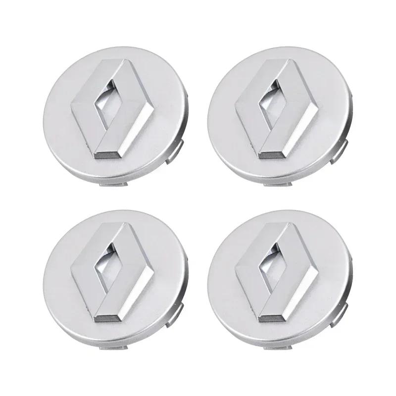 For Renault Megane 2 3 Clio 4 5 Trafic Captur Emblems Kangoo Zoe 4Pcs 57mm 60mm Car Wheel Center Hub Caps Cover Accessories S666