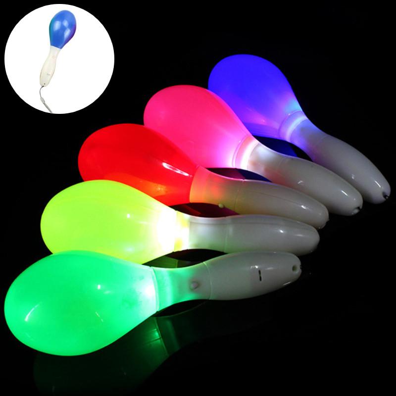 Light Led Maracas Up Neon Sensory Toy Plastic Flashing Concert Atmosphere Props