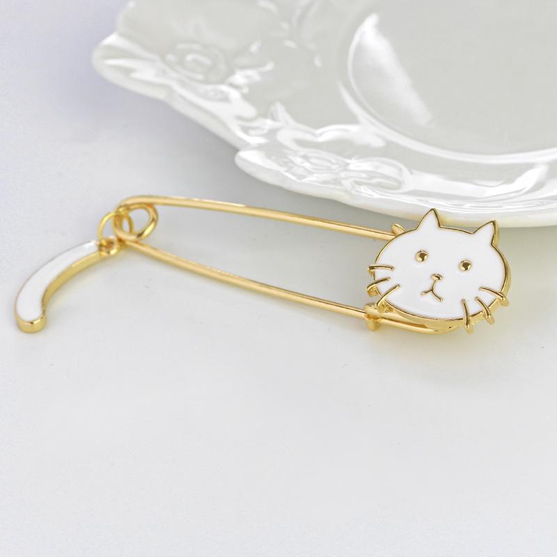 Модный дизайн Капающее масло Милый кот виляет хвостом Животное Брошь Аксессуары Брошь-булавка