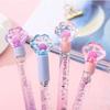 Refill Office Supplies LED Crystal Glitter Lights Pen Signing Pen Quicksand Pen Luminous Gel Pen