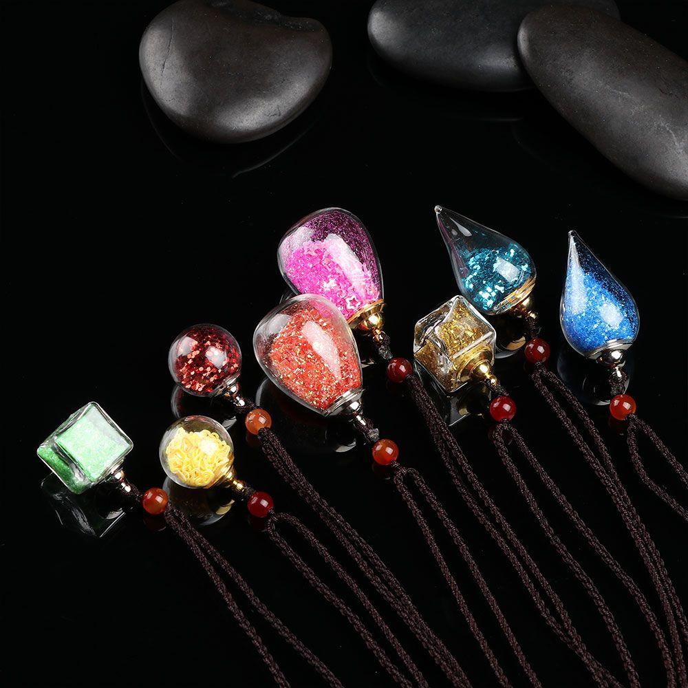 New Trendy Water Drop for Women Men Necklace Perfume Bottle Pendant Jewelry Gift Oil Diffuser Vial