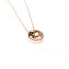 Screw Double-ring Necklace Eternal Love Rose Gold Double-ring LOVE