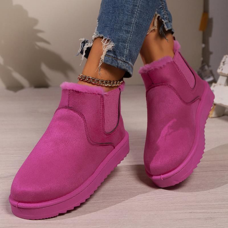 Новые зимние женские зимние сапоги, плюшевые, теплые, нескользящие, водонепроницаемые, женские кроссовки на плоской подошве, повседневные женские ботильоны без застежек, Botas Mujer