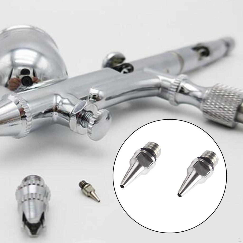 2 шт., комплект насадок для аэрографа 0,2/0,3/0,5 мм, аксессуары для покрасочной машины, часть с гравитационной подачей