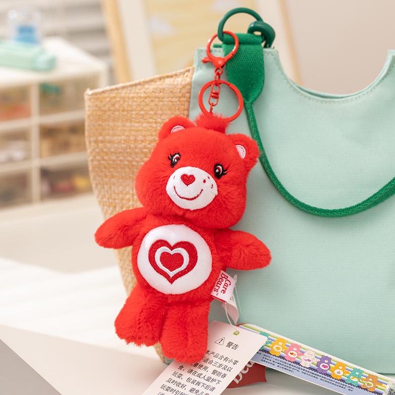 Оригинальный брелок-подвеска Care Bears Love Bear с функцией звонка, плюшевая игрушка