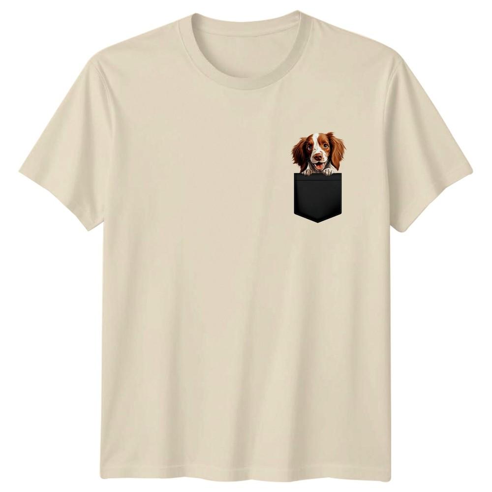 Spaniel Dog In Pocket Animals Graphic Unisex Unisex Unisex Tee