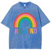 Футболка женская Be Kind Rainbow Print Oversize, свободная, с коротким рукавом, унисекс, модный дизайн, повседневный, нишевый топ