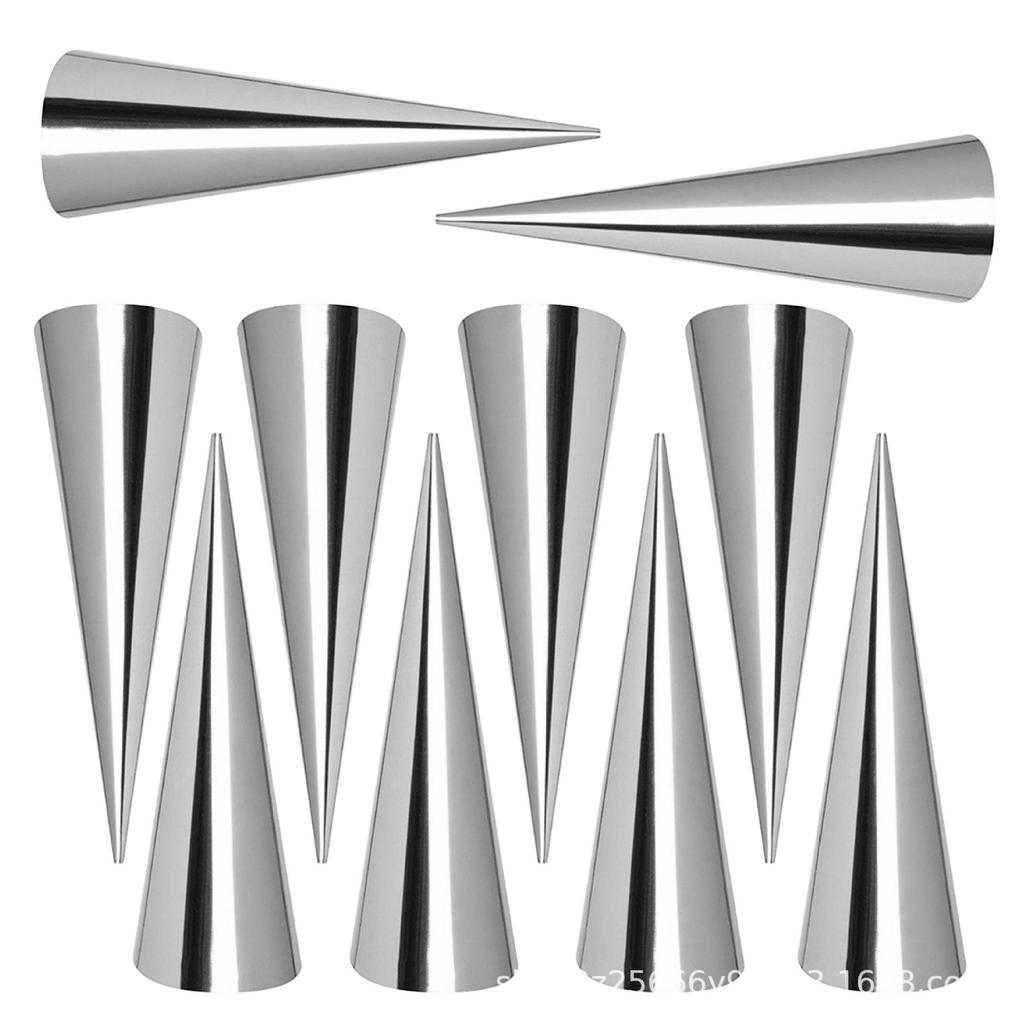 Stainless Steel Croissant and Pastry Molds - Cream Horn Baking Cones